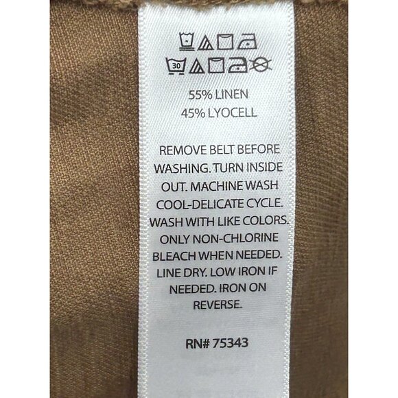 CC CALIFORNIA Pants Linen Lyocell Blend Rope Belt Boho Chic Women’s Medium - Picture 7 of 7